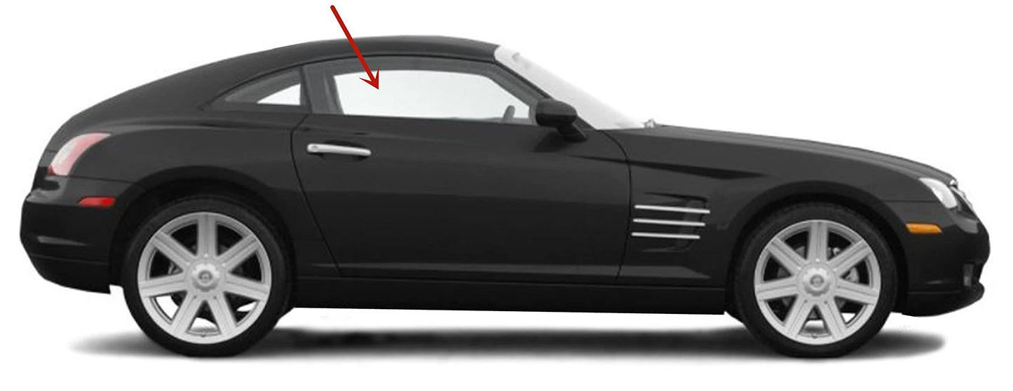 Passenger Right Side Door Window Door Glass Compatible with Chrysler Crossfire 2 Door Coupe 2004-2008 Models