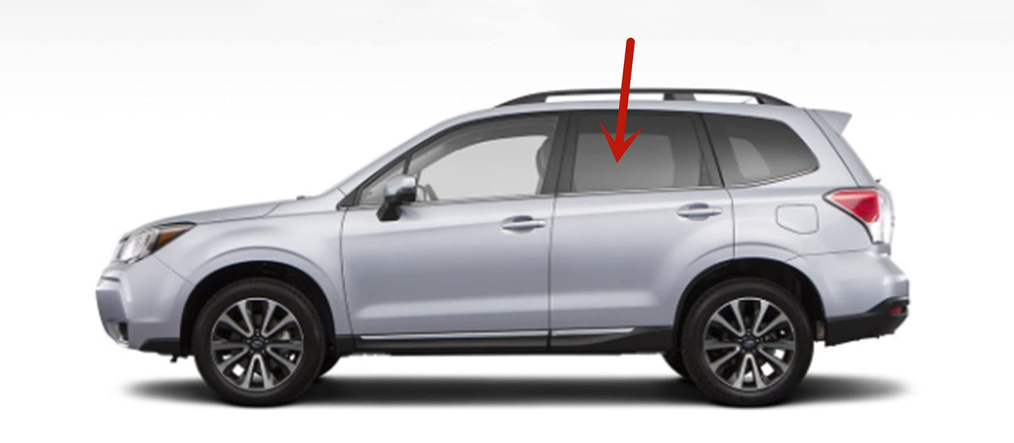 Driver Left Side Rear Door Window Door Glass Compatible with Subaru Forester 2014-2018 Models