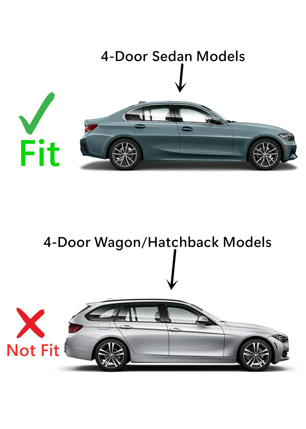 Tempered Passenger Right Side Front Door Window Door Glass Compatible with BMW 3-Series 320i 330i 330e 4-Door Sedan 2019-2025 Models