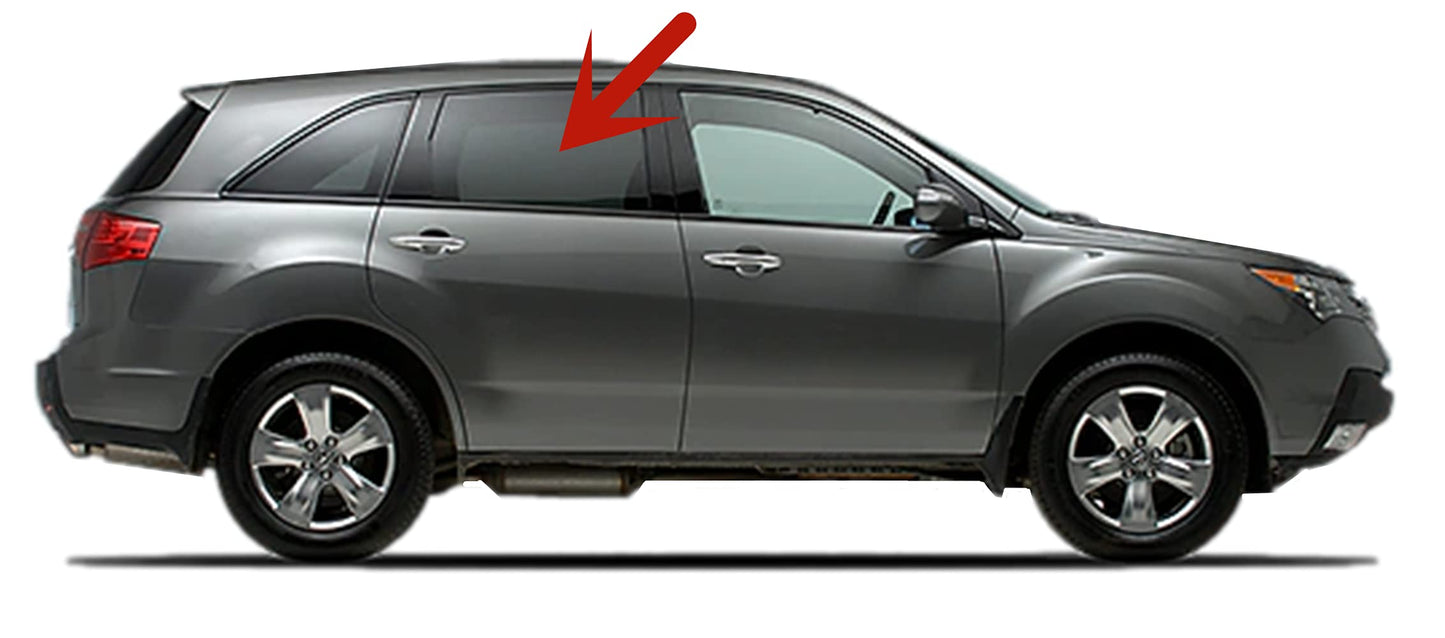 Passenger Right Side Rear Door Window Door Glass Compatible with Acura MDX 2007-2013 Models