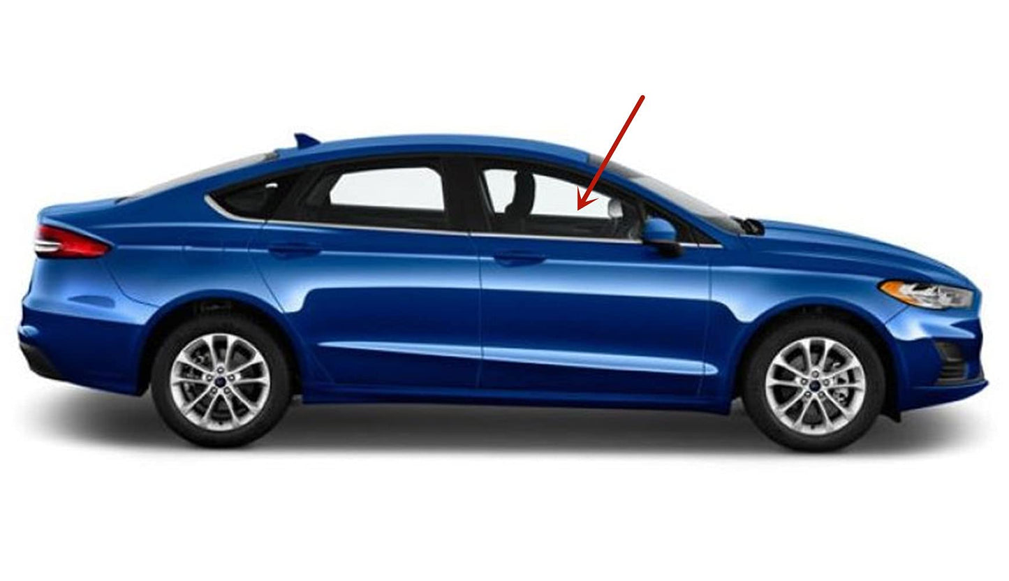 Tempered Passenger Right Side Front Door Window Door Glass Compatible with Ford Fusion 4 Door Sedan 2013-2020 Models