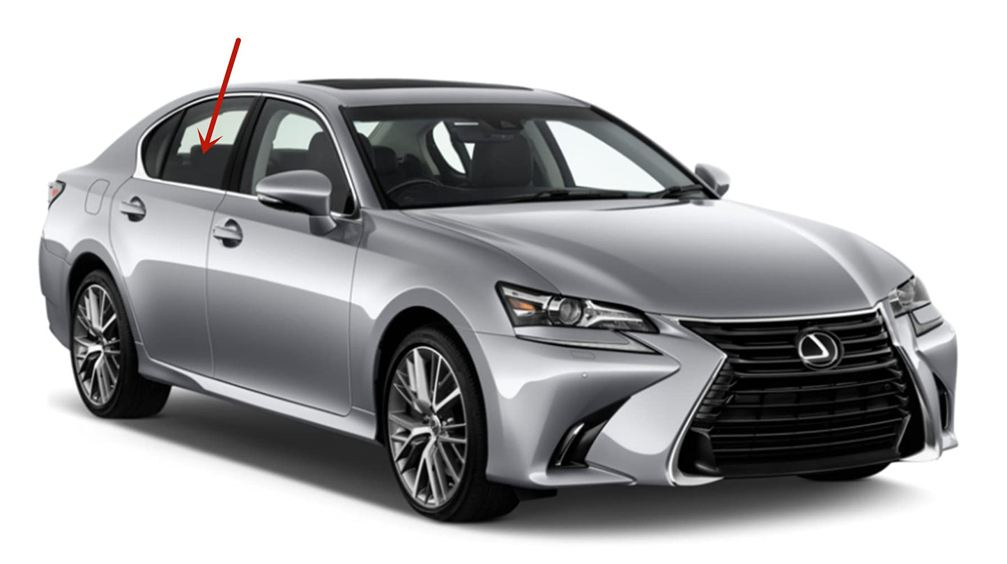 Passenger Right Side Rear Door Window Door Glass Compatible with Lexus GS200t / GS300 / GS350 / GS450h / GS F Sport 2013-2020 Models