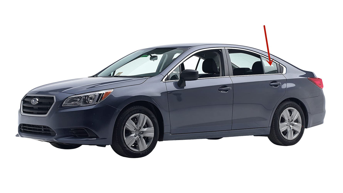 Driver Left Side Rear Vent Window Vent Glass Compatible with Subaru Legacy 2015-2019 Models