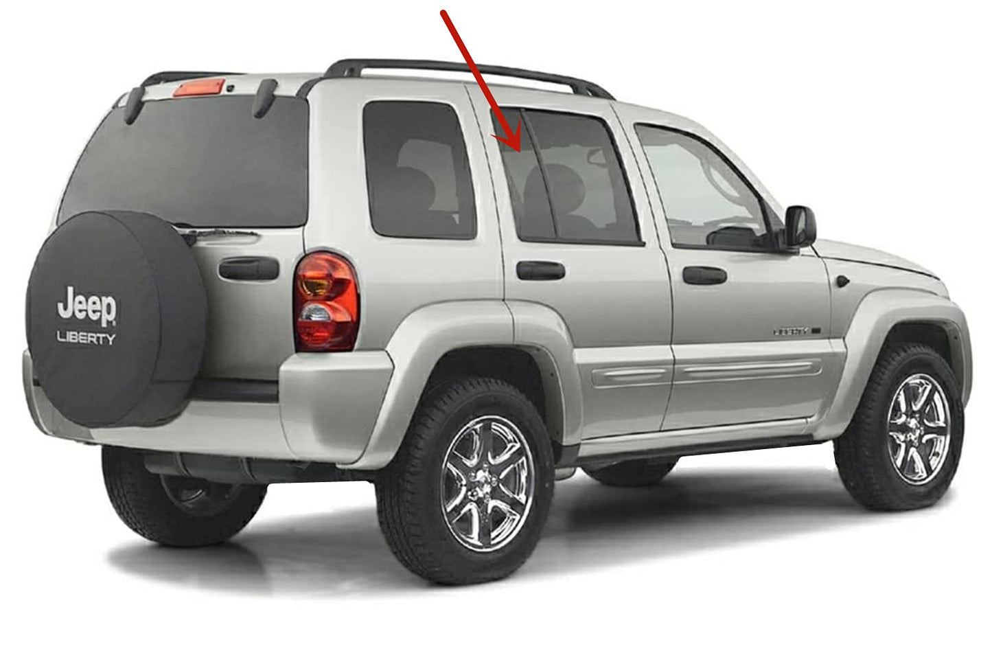 Passenger Right Side Rear Vent Window Vent Glass Compatible with Jeep Liberty 2002-2007 Models