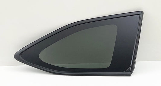 Black Moulding Style Passenger Right Side Quarter Window Quarter Glass Compatible with Toyota Highlander 2020-2025 Models