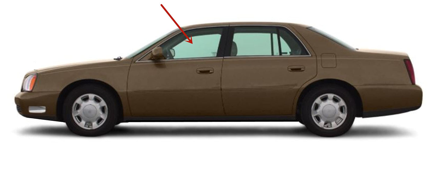 Driver Left Side Front Door Window Door Glass Compatible with Cadillac Deville 4 Door Sedan 1994-1999 Models