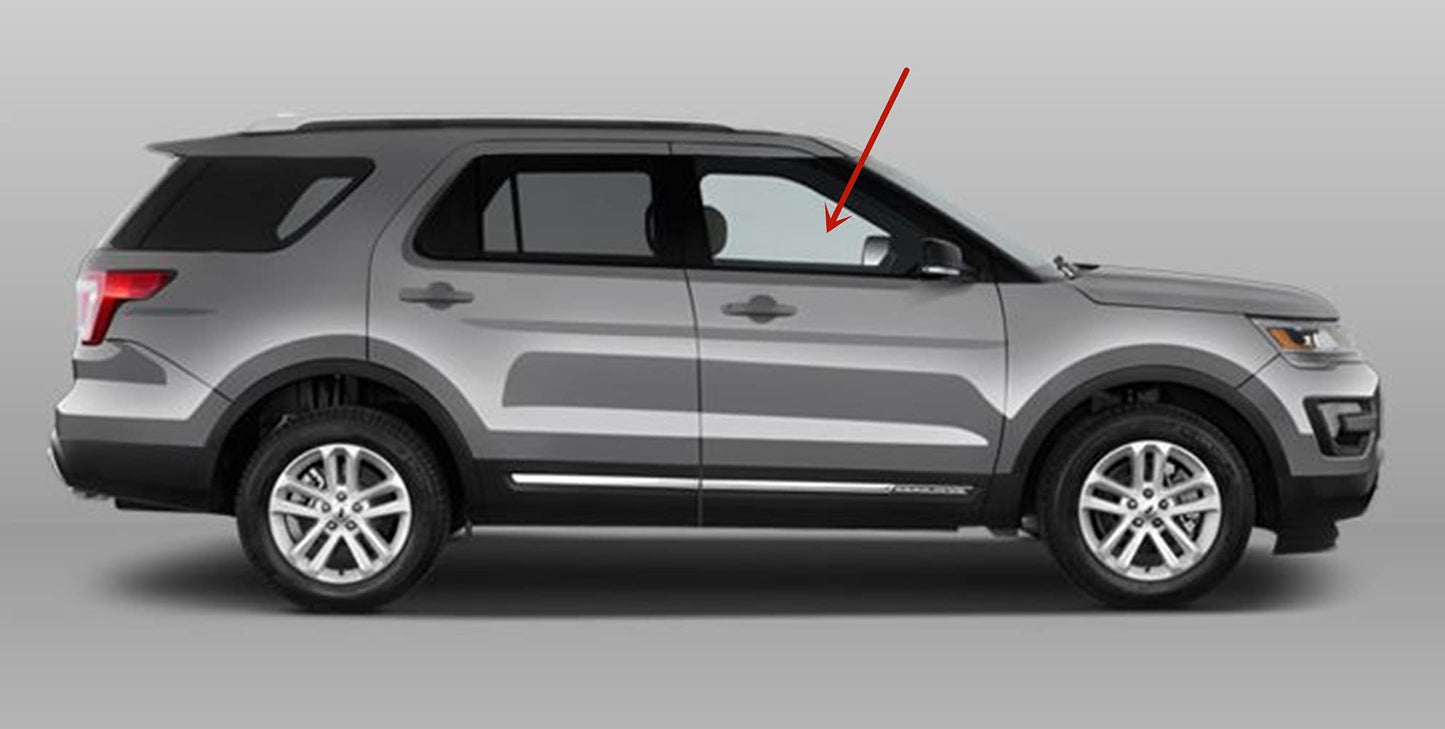 Tempered OE Passenger Right Side Front Door Glass Door Window Compatible with Ford Explorer 2011-2019 Models