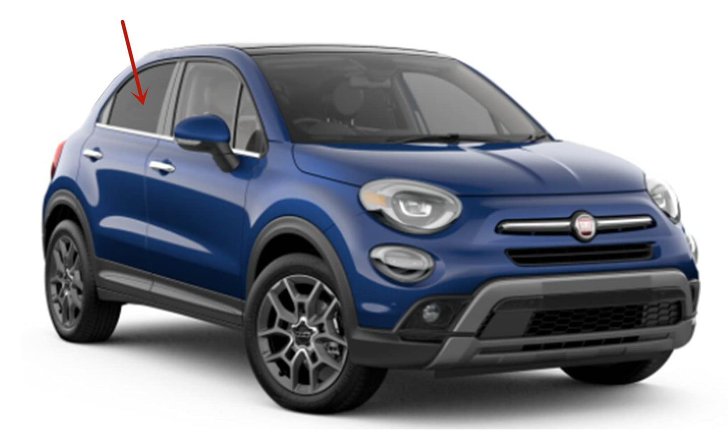 Privacy Passenger Right Side Rear Door Window Door Glass Compatible with Fiat 500X 2016-2023 Models