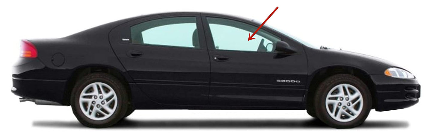 Passenger Right Side Front Door Window Door Glass Compatible with Dodge Intrepid 4 Door Sedan 2001-2004 Models