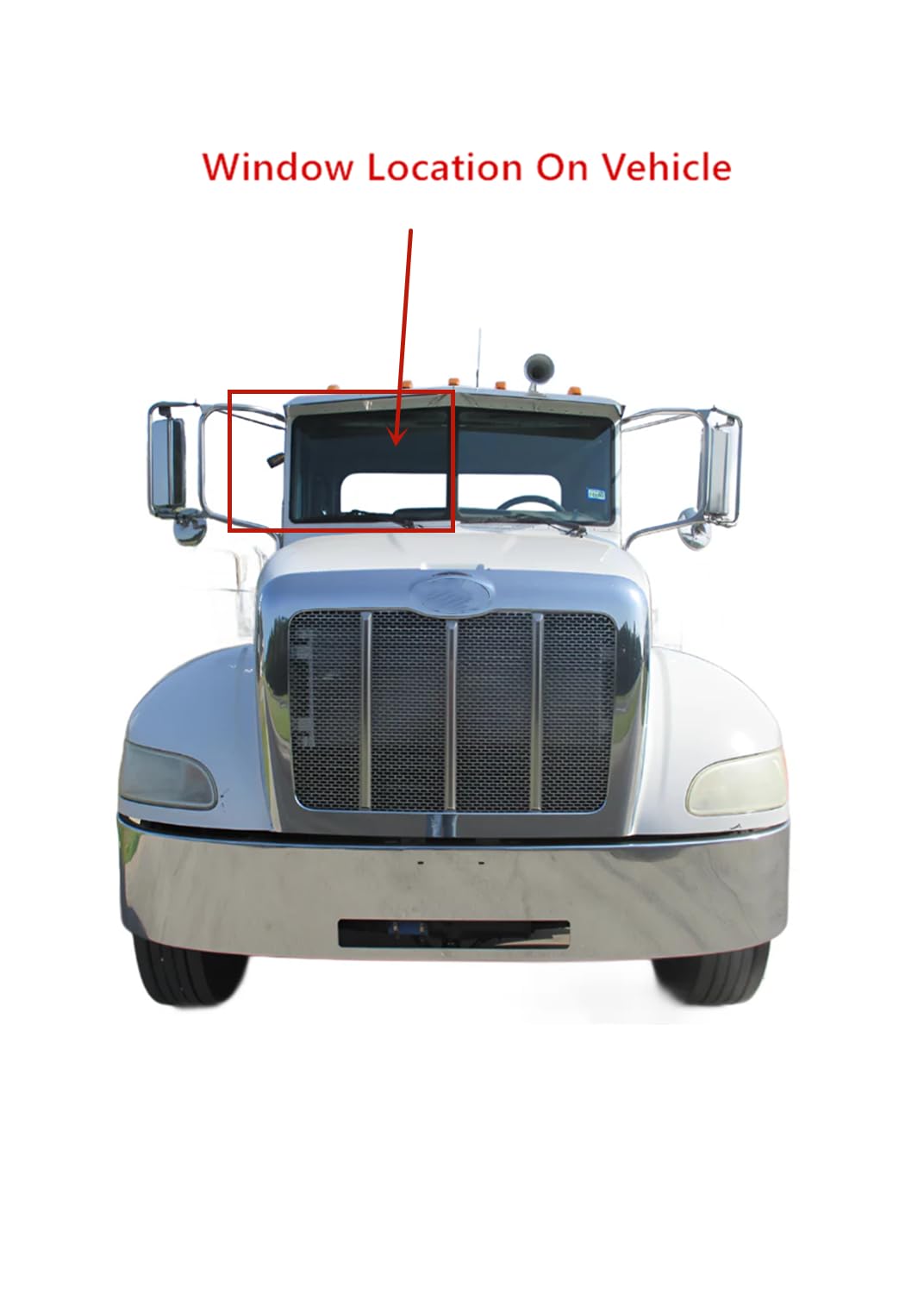 Laminated Passenger Right Side Front Windshield Window Glass Compatible with Peterbilt 200 300 325 330 335 337 340 348 349 353 357 359 365 367 378 378 379 384 385 386 388 389 1987-2022 Models