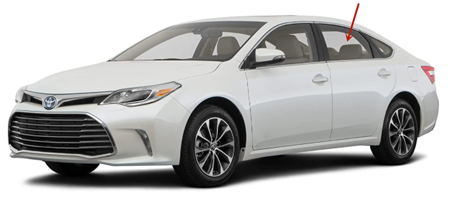 Driver Left Side Rear Door Window Door Glass Compatible with Toyota Avalon 2013-2018 Models