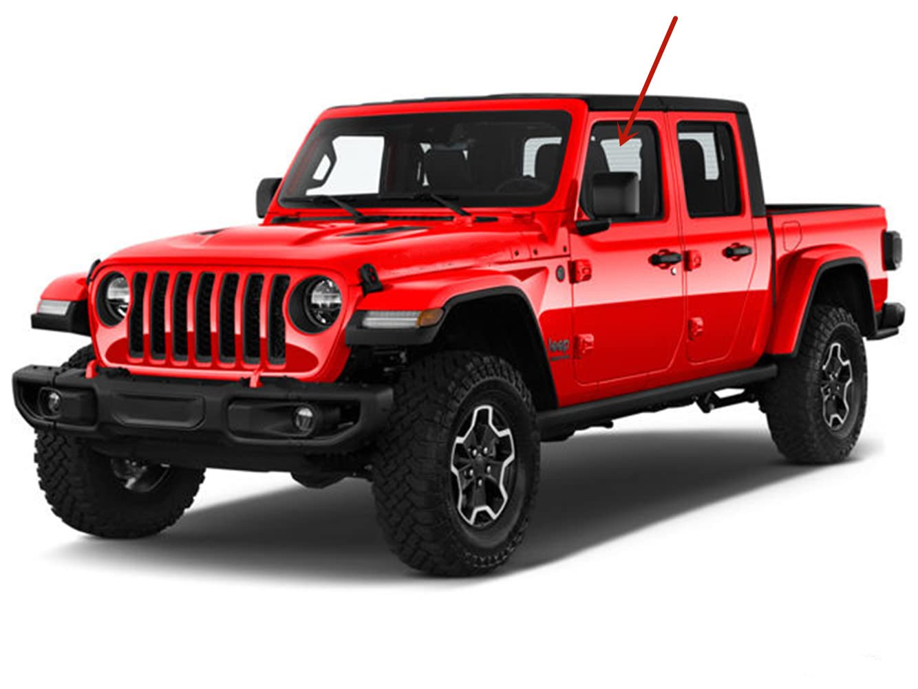 Tempered Driver Left Side Front Door Window Door Glass Compatible with Jeep Wrangler 2018-2025 / Gladiator 2020-2025 Models