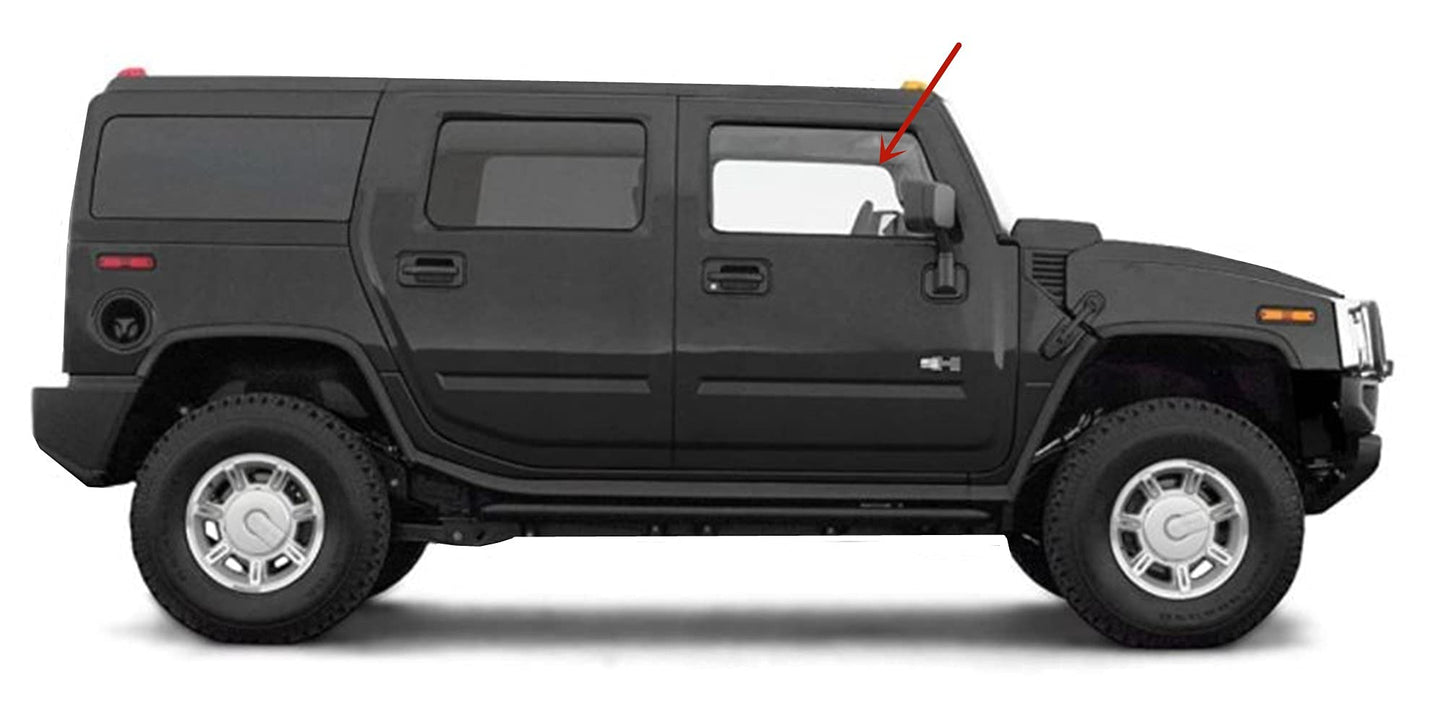 Passenger Right Side Front Door Window Door Glass Compatible with Hummer H2 2003-2010 Models