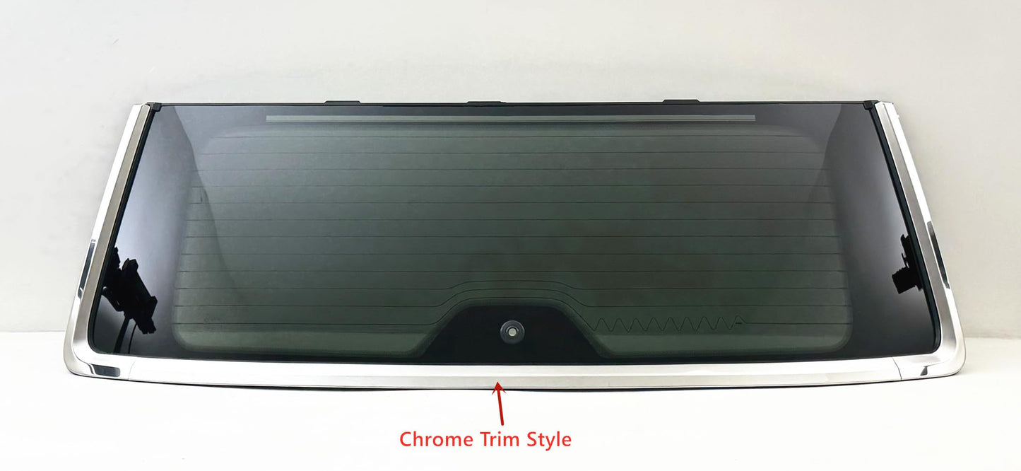 Chrome Trim Heated Rear Back Tailgate Liftgate Window Glass Compatible with Jeep Wagoneer / Wagoneer L / Grand Wagoneer / Grand Wagoneer L 2022-2025 Models