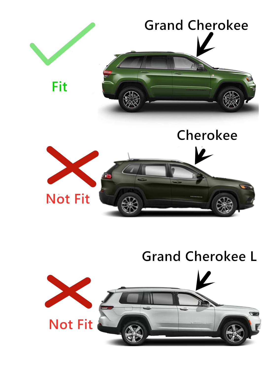 OE Black Moulding Privacy Passenger Right Side Quarter Window Quarter Glass Compatible with Jeep Grand Cherokee 2016-2021 Models (Not For Cherokee or Grand Cherokee L)