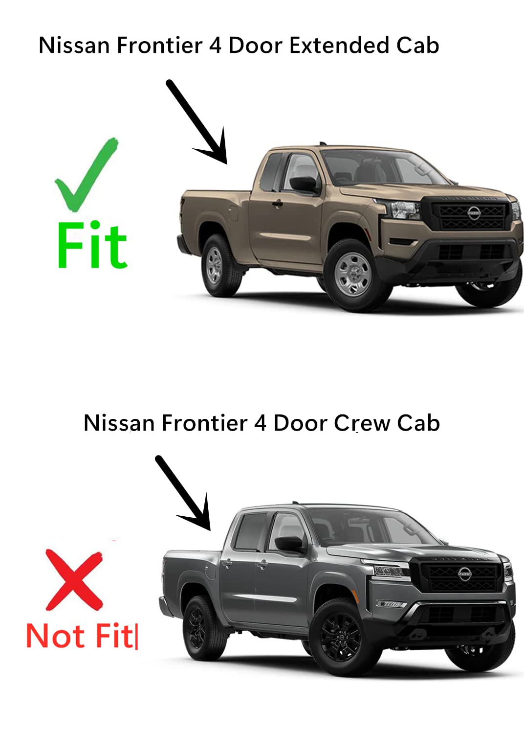 Tempered Factory Privacy Tinted Passenger Right Side Rear Door Window Door Glass Compatible with Nissan Frontier 4 Door Extended Cab Pickup 2022-2025 Model