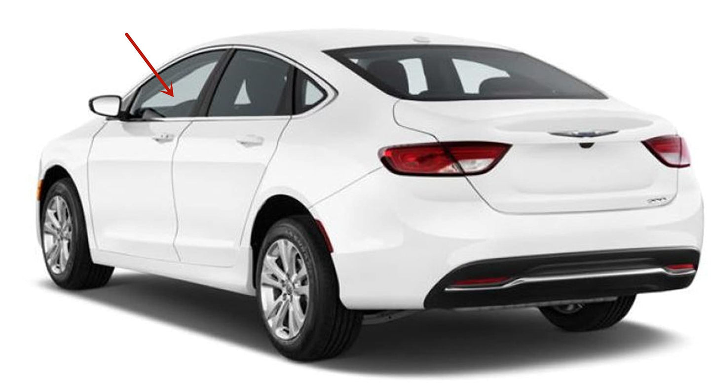 Driver Left Side Front Door Window Door Glass Compatible with Chrysler 200 4 Door Sedan 2015-2018 Models