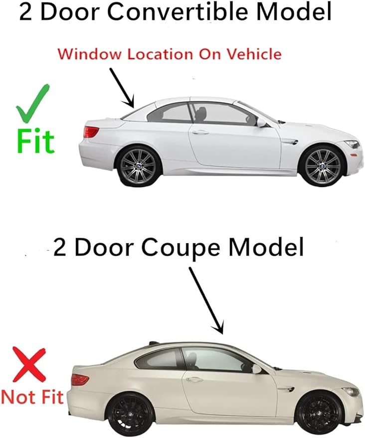 Heated Back Window Back Glass Compatible with BMW 328i 335i 335is M3 Hardtop Convertible 2007-2013 Models