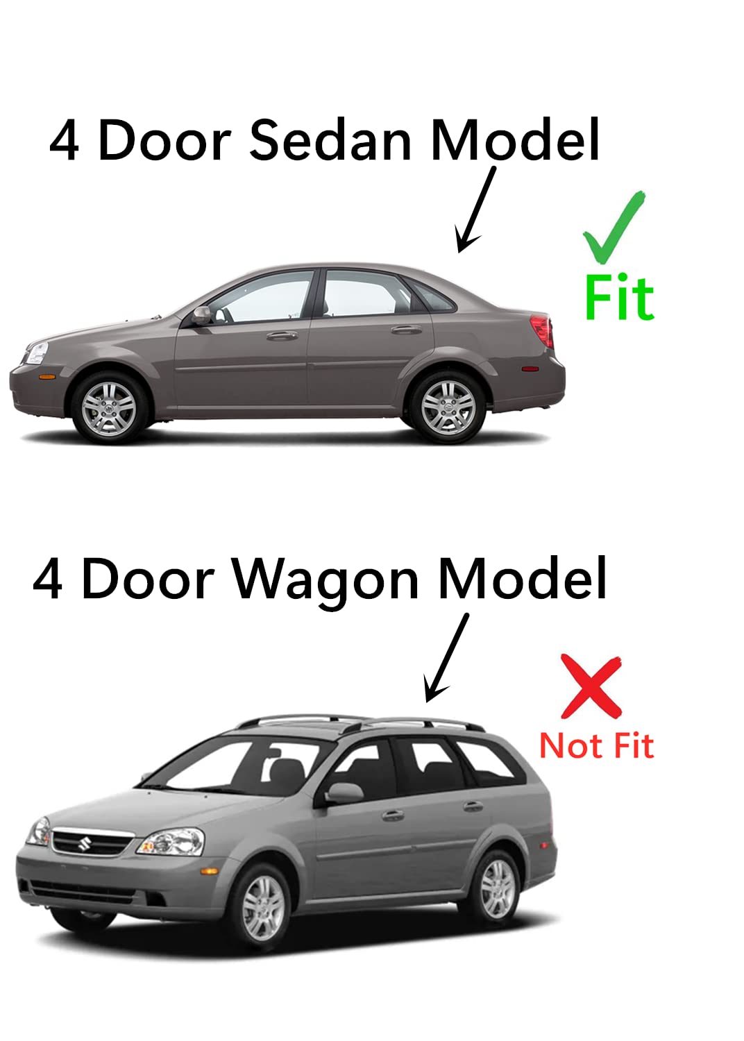 Tempered Driver Left Side Front Door Window Door Glass Compatible with Suzuki Forenza 4 Door Sedan 2004-2010 Models