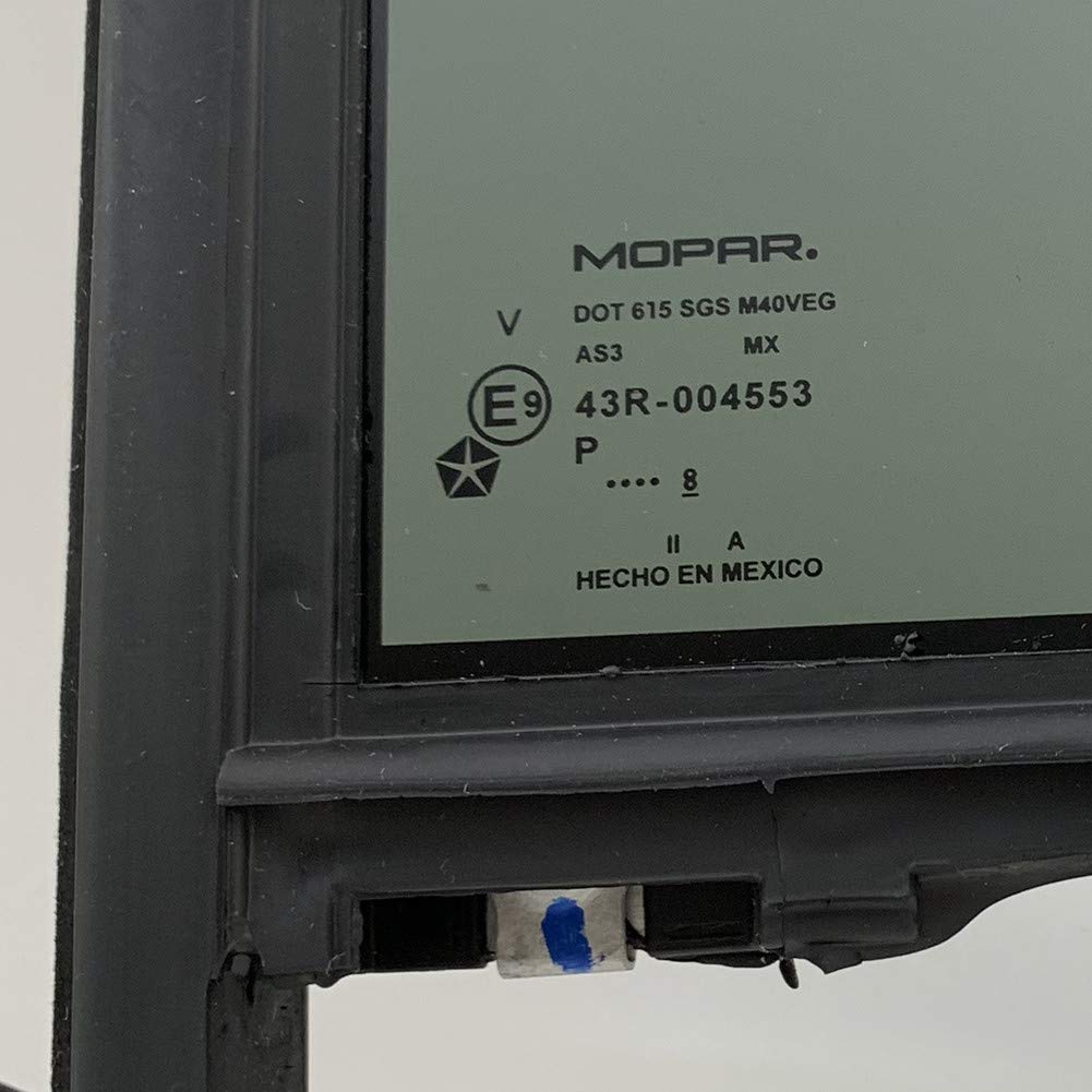 OEM Driver Left Side Rear Vent Window Vent Glass Compatible with Jeep Wrangler 4 Door Utility 2008-2017 Models/Wrangler JK 4 Door Utility 2018 Models