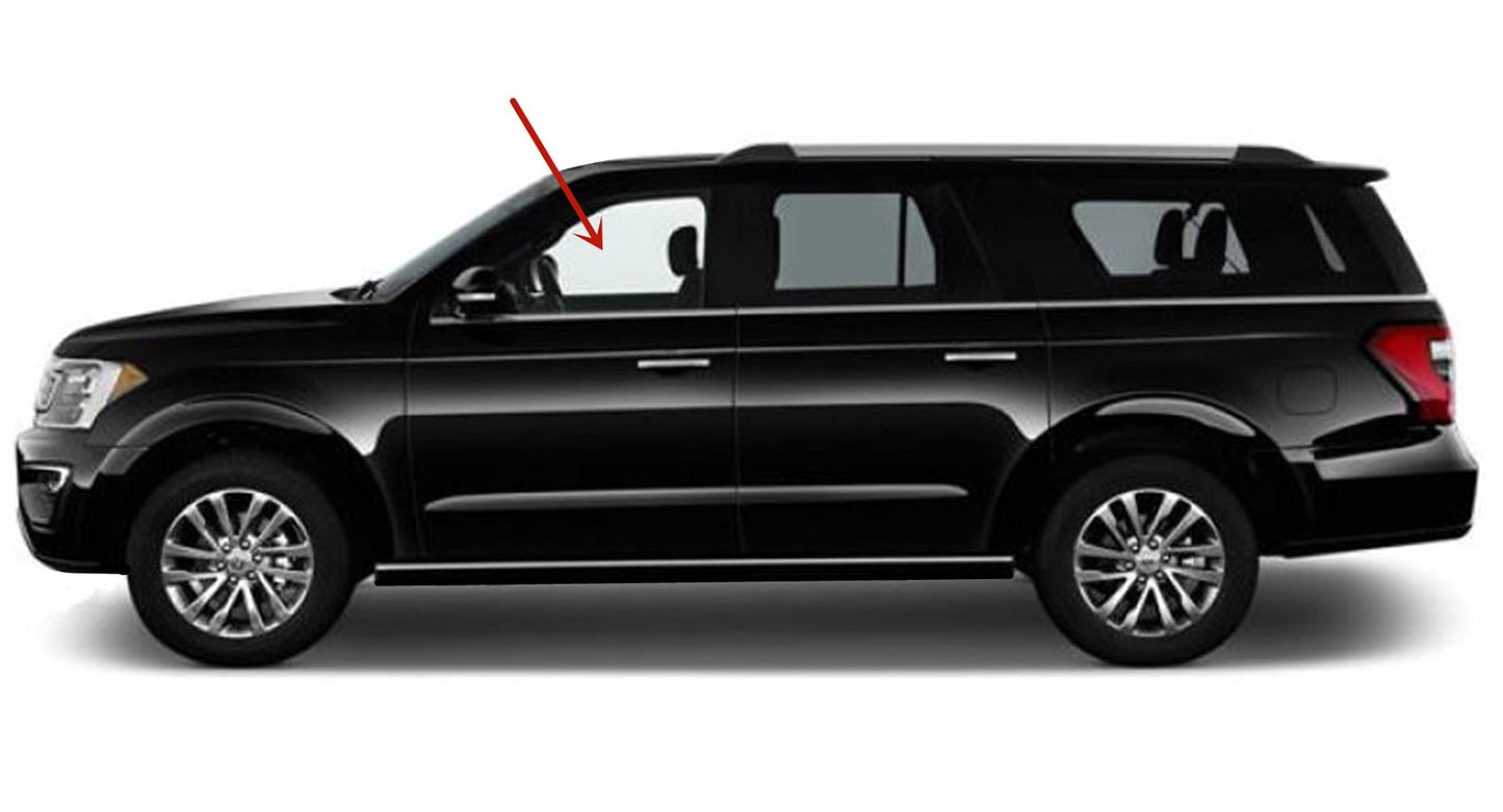 Driver Left Side Front Door Window Door Glass Compatible with Ford Expedition 2018-2019 Models/Ford Expedition MAX 2018-2023 Models