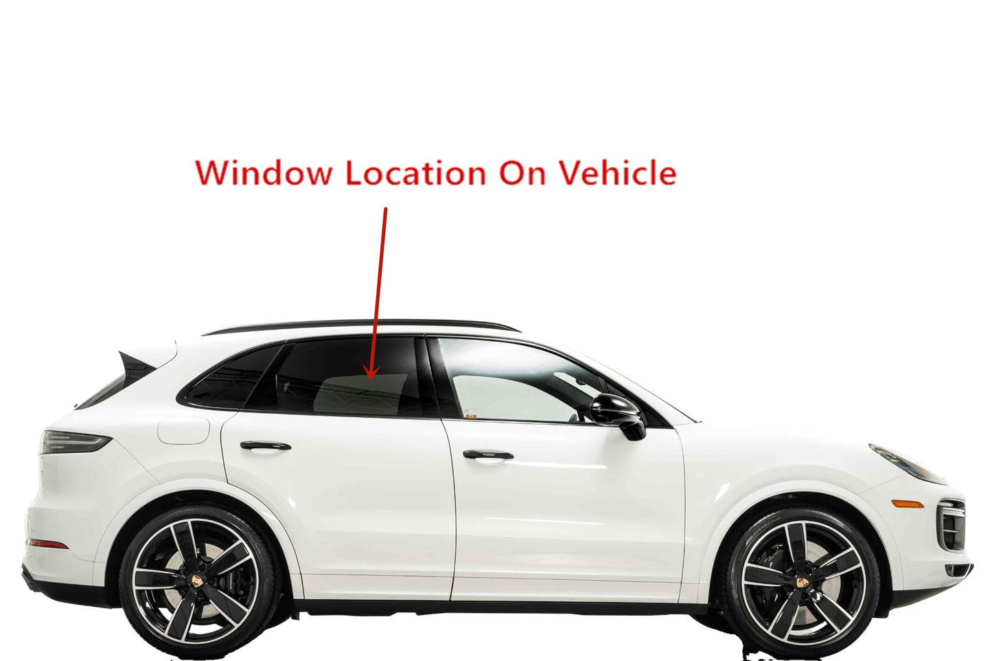 Laminated Passenger Right Side Rear Door Window Door Glass Compatible with Porsche Cayenne SUV 2019-2024 Models (Not For Coupe)