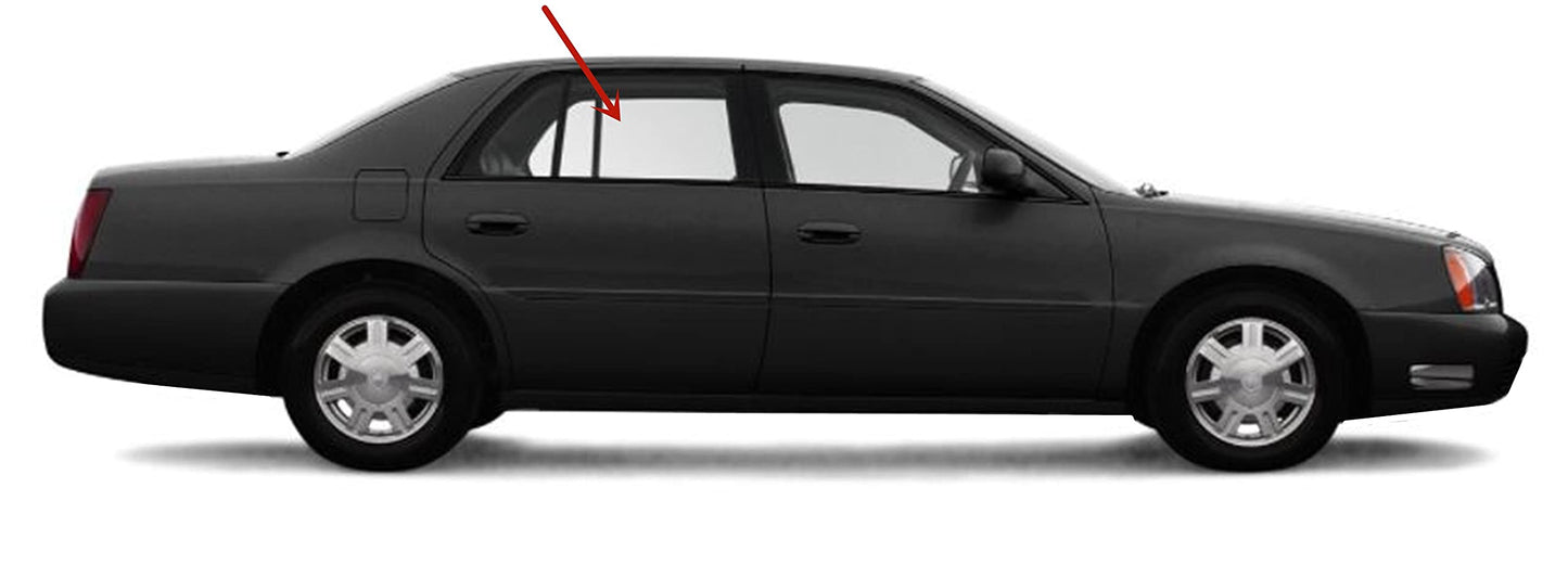 Passenger Right Side Rear Door Window Door Glass Compatible with Cadillac Seville 4 Door Sedan 1998-2004 Models