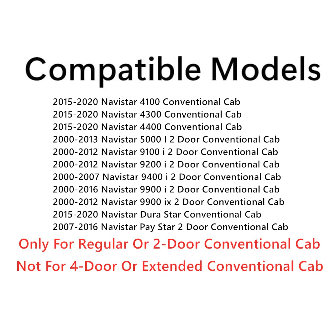 Tempered Passenger Right Side Door Window Door Glass Compatible with International Navistar 4100 4300 4400 DuraStar 2015-2020 / 5000i 9100i 9400i 9900i 2000-2016 Models