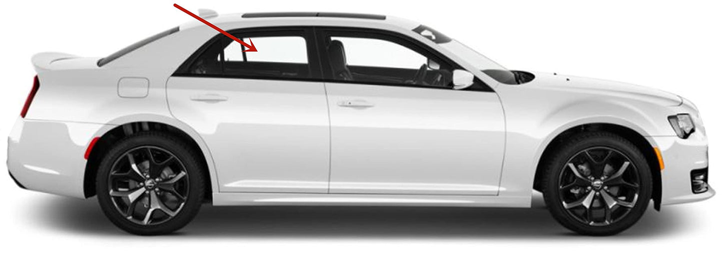 Passenger Right Side Rear Door Window Door Glass Compatible with Chrysler 300 2011-2023 Models