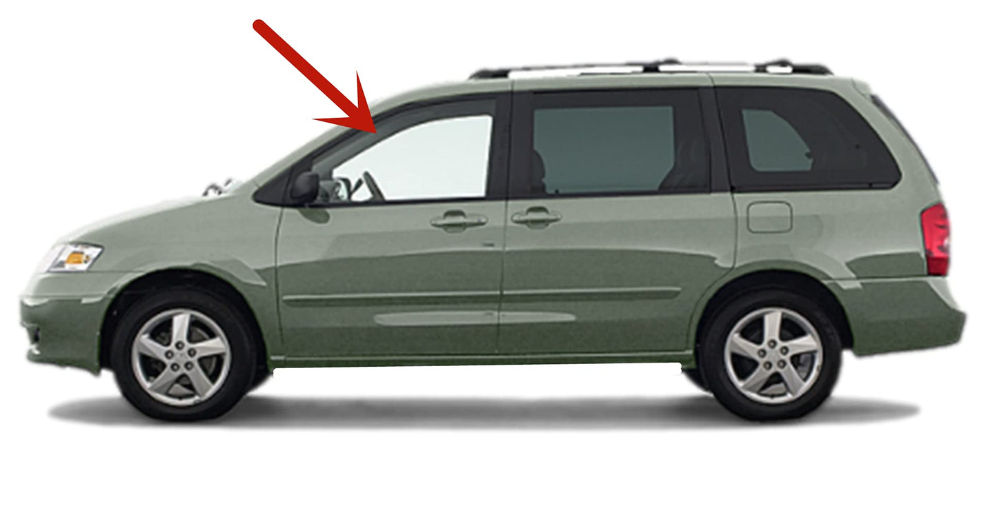 Driver Left Side Front Door Window Door Glass Compatible with Mazda MPV 2000-2006 Models