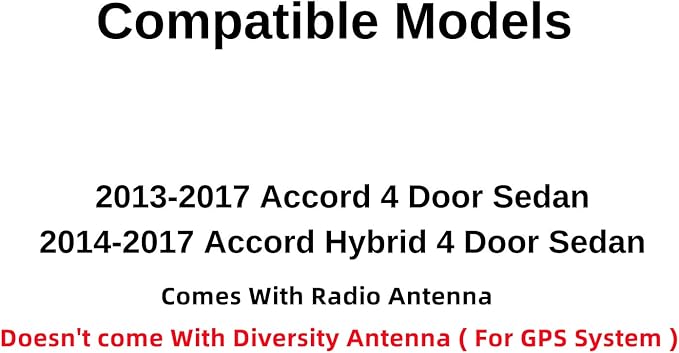 Back Window Glass Heated Compatible with Honda Accord 4 Door Sedan 2013-2017 Models