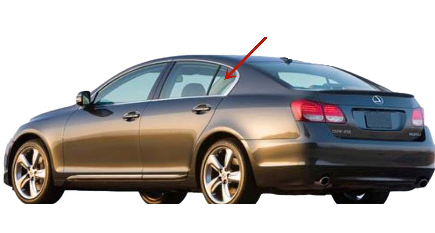 Driver Left Side Rear Vent Window Vent Glass Compatible with Lexus GS300 / GS350 / GS430 / GS450 / GS460 2006-2012 Models