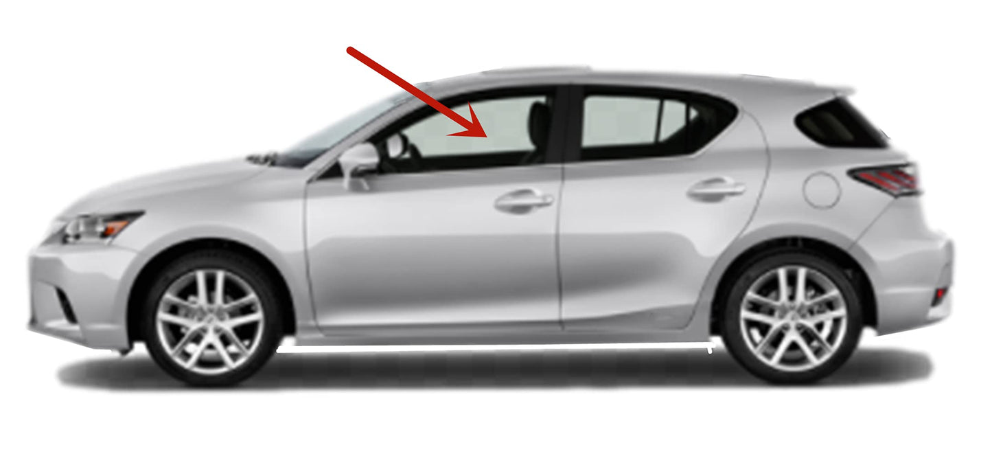 Driver Left Side Front Door Window Door Glass Compatible with Lexus CT200 / CT200h 2011-2018 Models