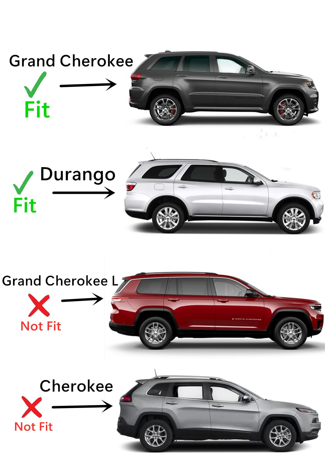 OEM Laminated Passenger Right Side Front Door Window Door Glass Compatible with Dodge Durango 11-25/Jeep Grand Cherokee 11-21/Grand Cherokee WK 2022 Models (Not For Cherokee, or Grand Cherokee L)