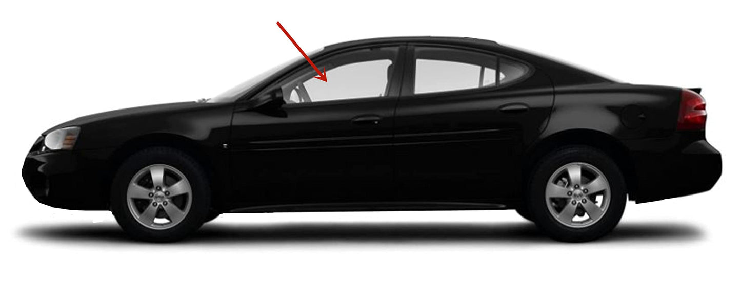 Driver Left Side Front Door Glass Compatible with Pontiac Grand Prix 2004-2008 Models