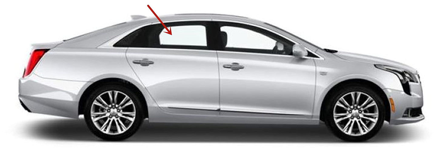 Passenger Right Side Rear Door Window Door Glass Compatible with Cadillac XTS 2013-2019 Models