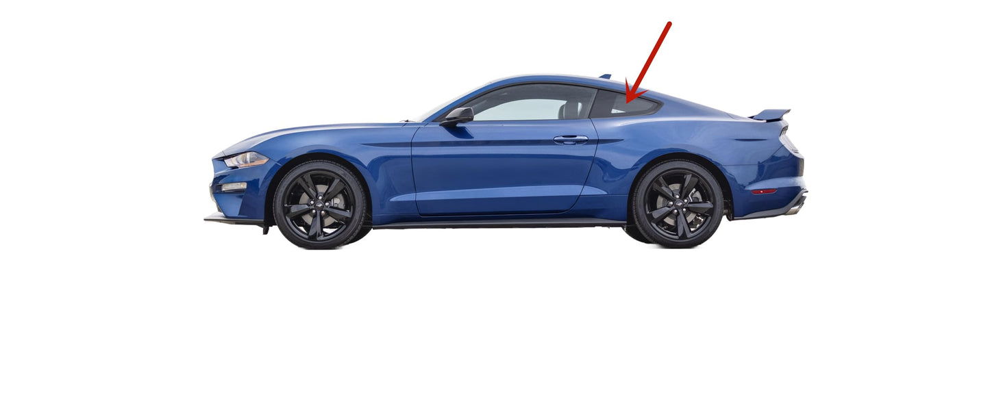 Driver Left Side Quarter Window Quarter Glass Compatible with Ford Mustang 2 Door Coupe 2015-2023 Models