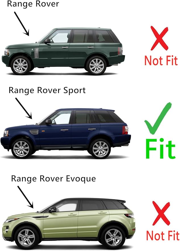 Driver Left Side Rear Door Window Door Glass Privacy Compatible with Land Rover Range Rover Sport 2006-2013 Models