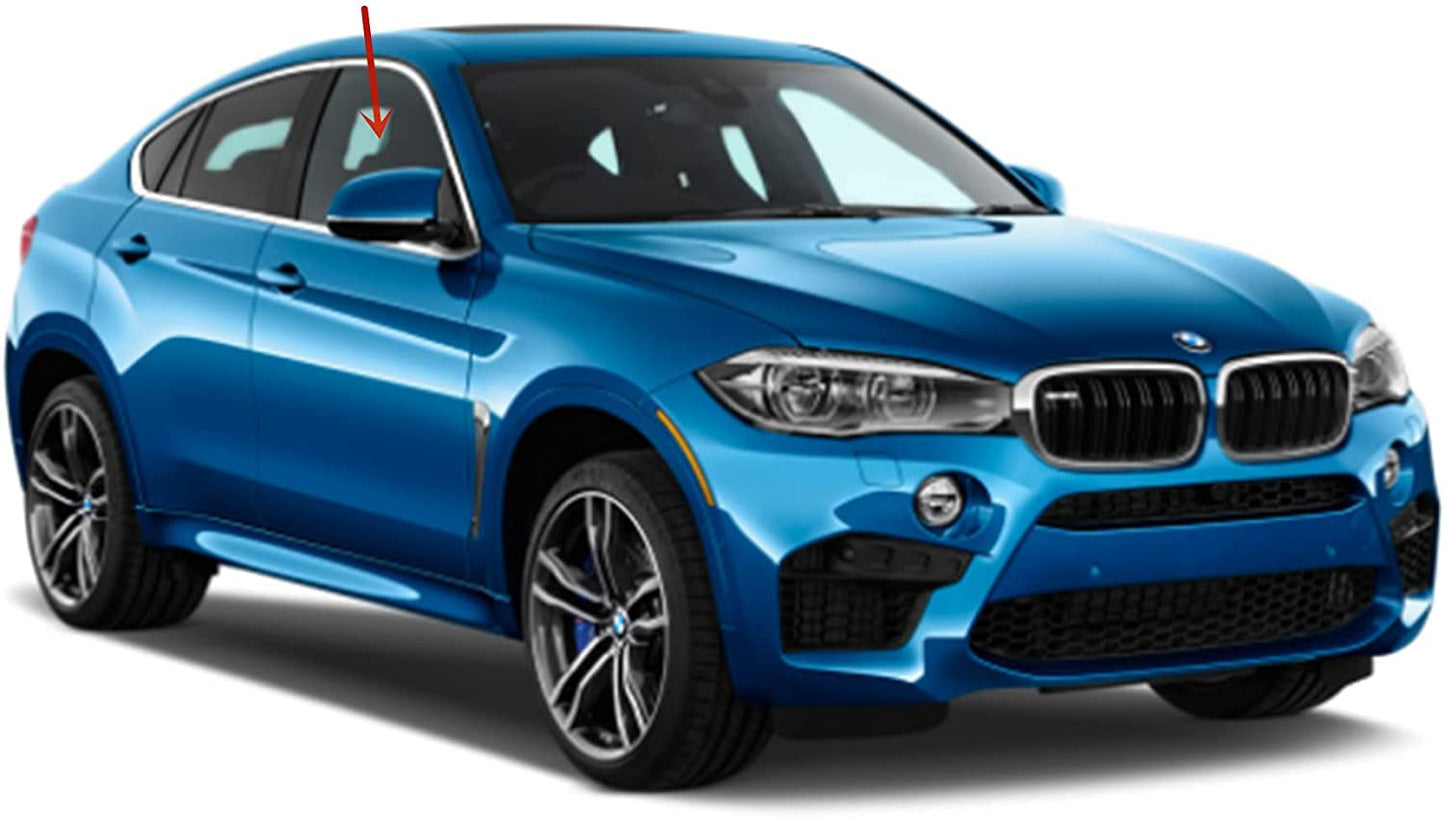 Passenger Right Side Front Door Window Door Glass Compatible with BMW X6 2015-2019 Models