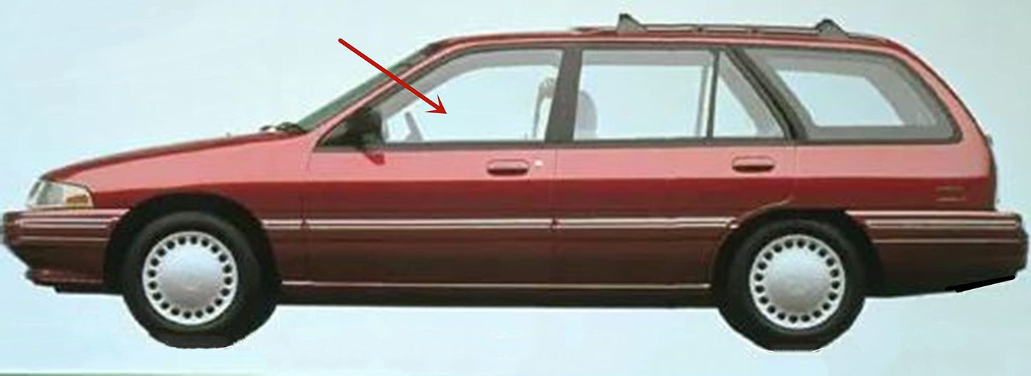 Driver Left Side Front Door Window Door Glass Compatible with Mercury Tracer/Ford Escort 1994-1996 4 Door Models