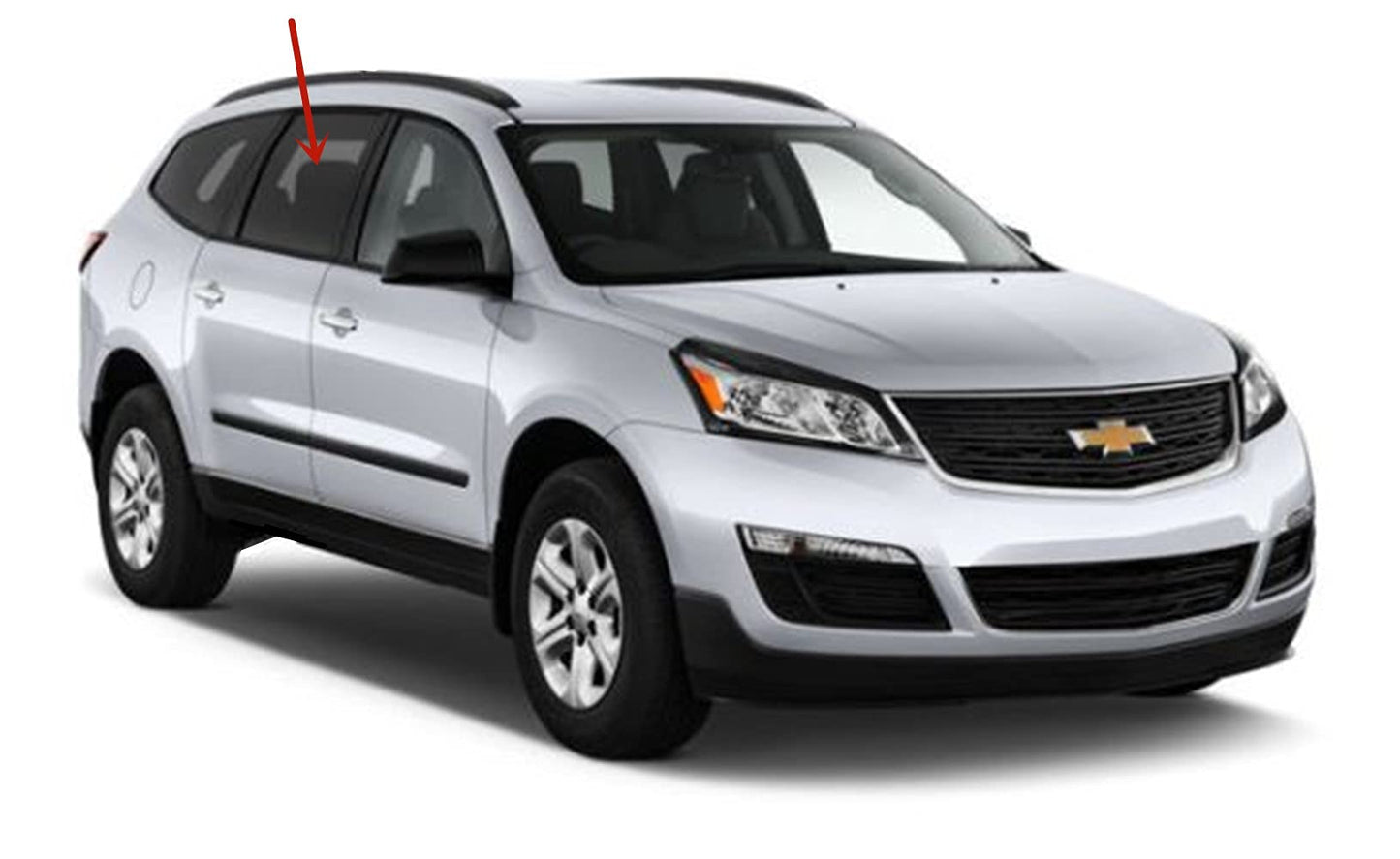 Passenger Right Side Rear Door Window Door Glass Compatible with Chevrolet Traverse 2009-2017 Models