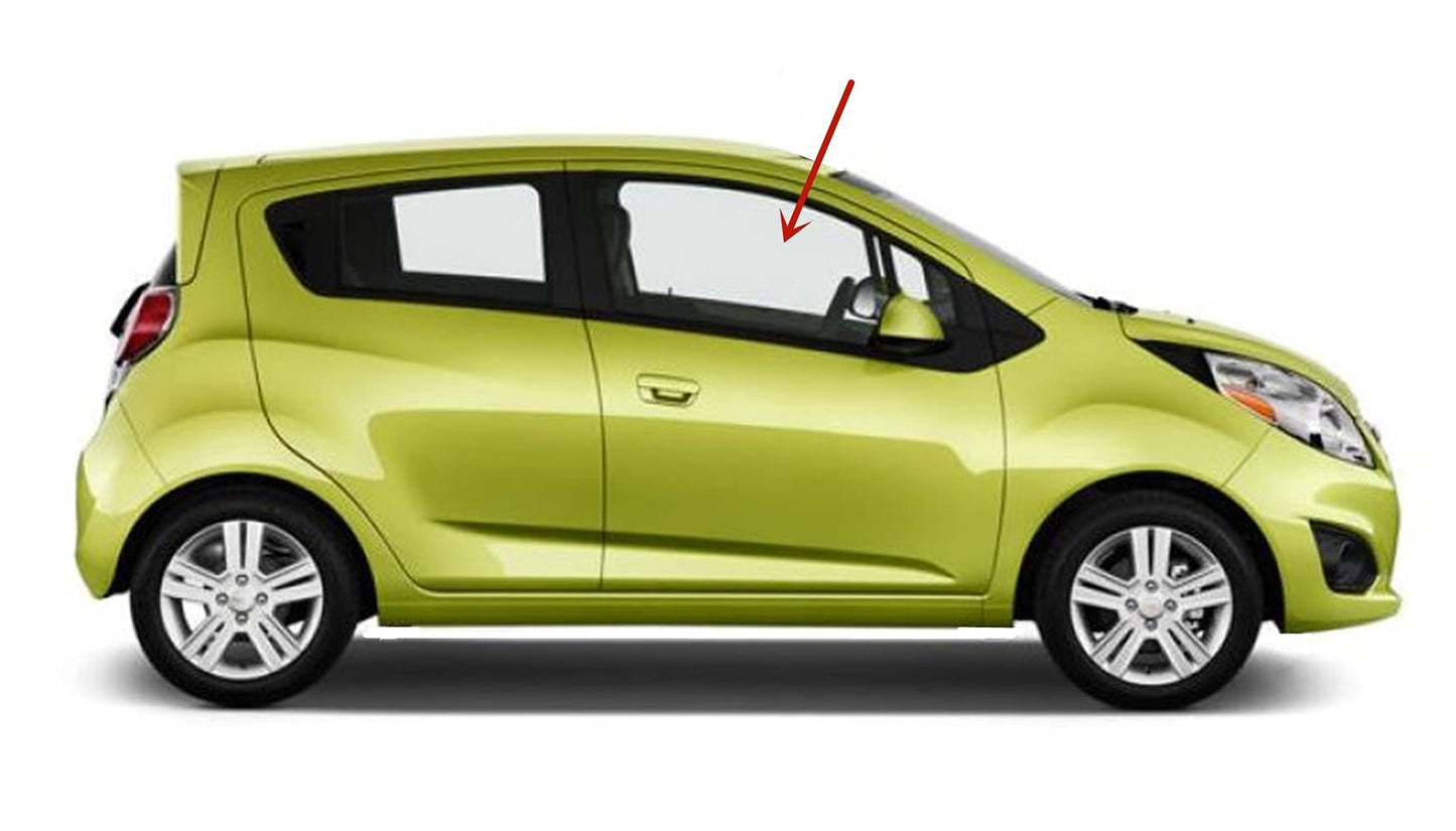 OEM Passenger Right Side Front Door Window Door Glass Compatible with Chevrolet Spark 2013-2015 Models