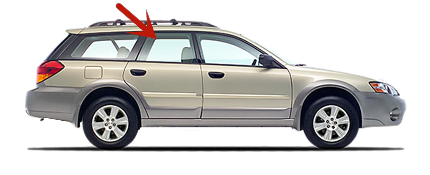 Passenger Right Side Rear Door Window Door Glass Compatible with Subaru Legacy/Subaru Outback 4 Door Wagon 2005-2009 Models