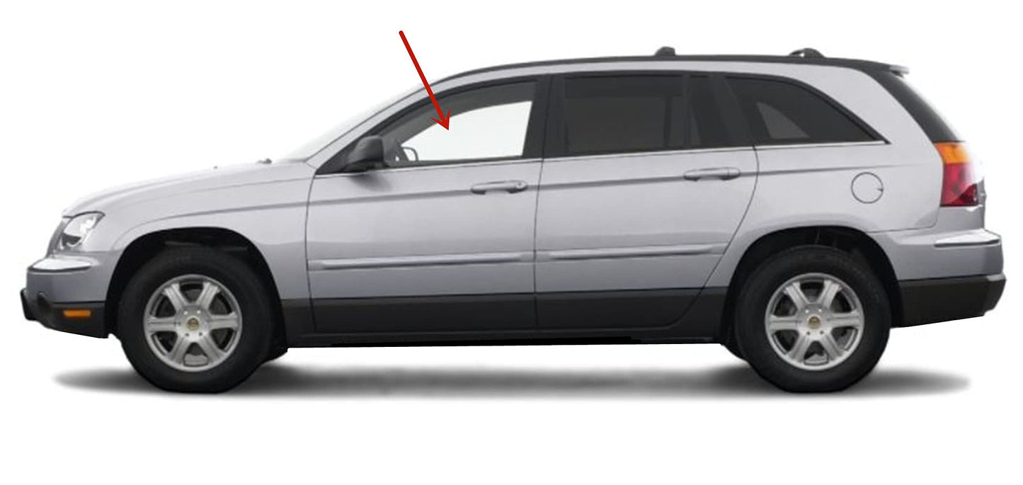 Driver Left Side Front Door Window Door Glass Compatible with Chrysler Pacifica 2004-2008 Models
