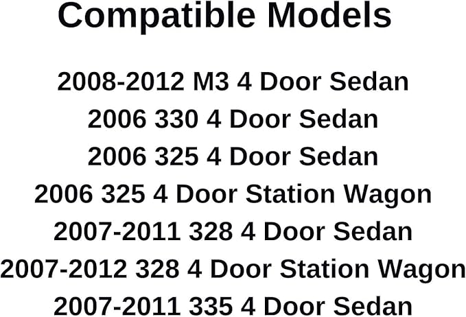 Passenger Right Side Front Door Window Door Glass Compatible with BMW M3 325i 325xi 328i 328xi 330i 330xi 335d 335i 335xi 4-Door Sedan 2006-2011 / 4-Door Wagon 2007-2012 Models
