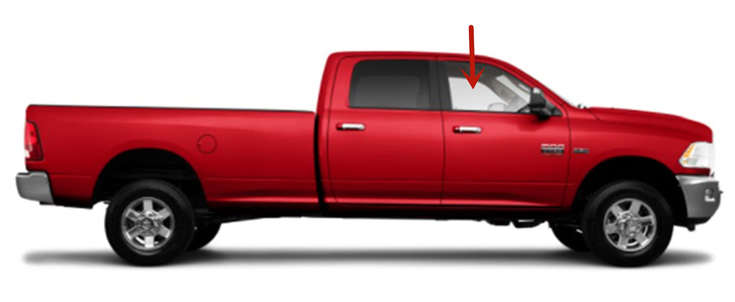 OEM Passenger Right Side Front Door Window Door Glass Compatible with Dodge Ram Pickup 1500 2009-2018 &1500 Classic 2019-2022 & 2500 3500 2010-2023 & 3500Cab/Chs 4500 5500 2011-2023 4 Door Models