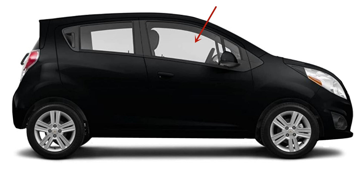 Passenger Right Side Front Door Window Door Glass Compatible with Chevrolet Spark 2016-2023 Models (Not For Spark Classic Mexico Models)