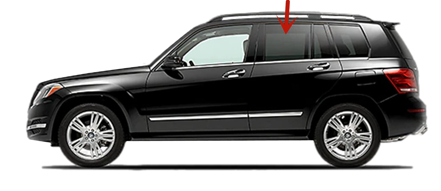 Driver Left Side Rear Door Window Door Glass Compatible with Mercedes Benz GLK350 GLK250 2010-2015 Models
