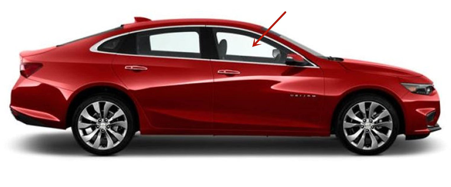 Tempered Passenger Right Side Front Door Window Door Glass Compatible with Chevrolet Malibu 2014-2015 Models/Malibu Limited 2016 Models