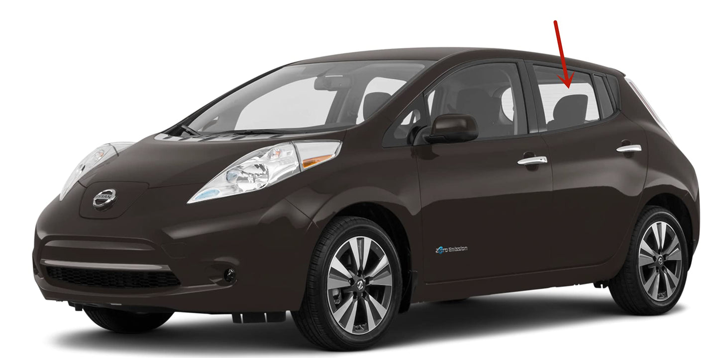 Driver Left Side Rear Door Glass Door Window Compatible with Nissan Leaf 4 Door Hatchback 2011-2017 Models
